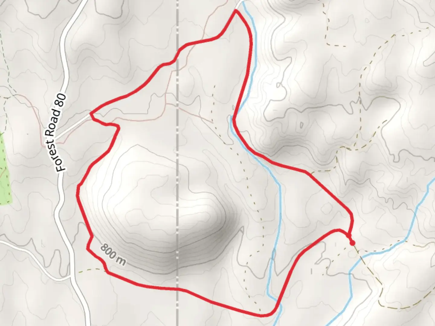 An image depicting the trail Big Tree Xe Loop and its surrounding area.