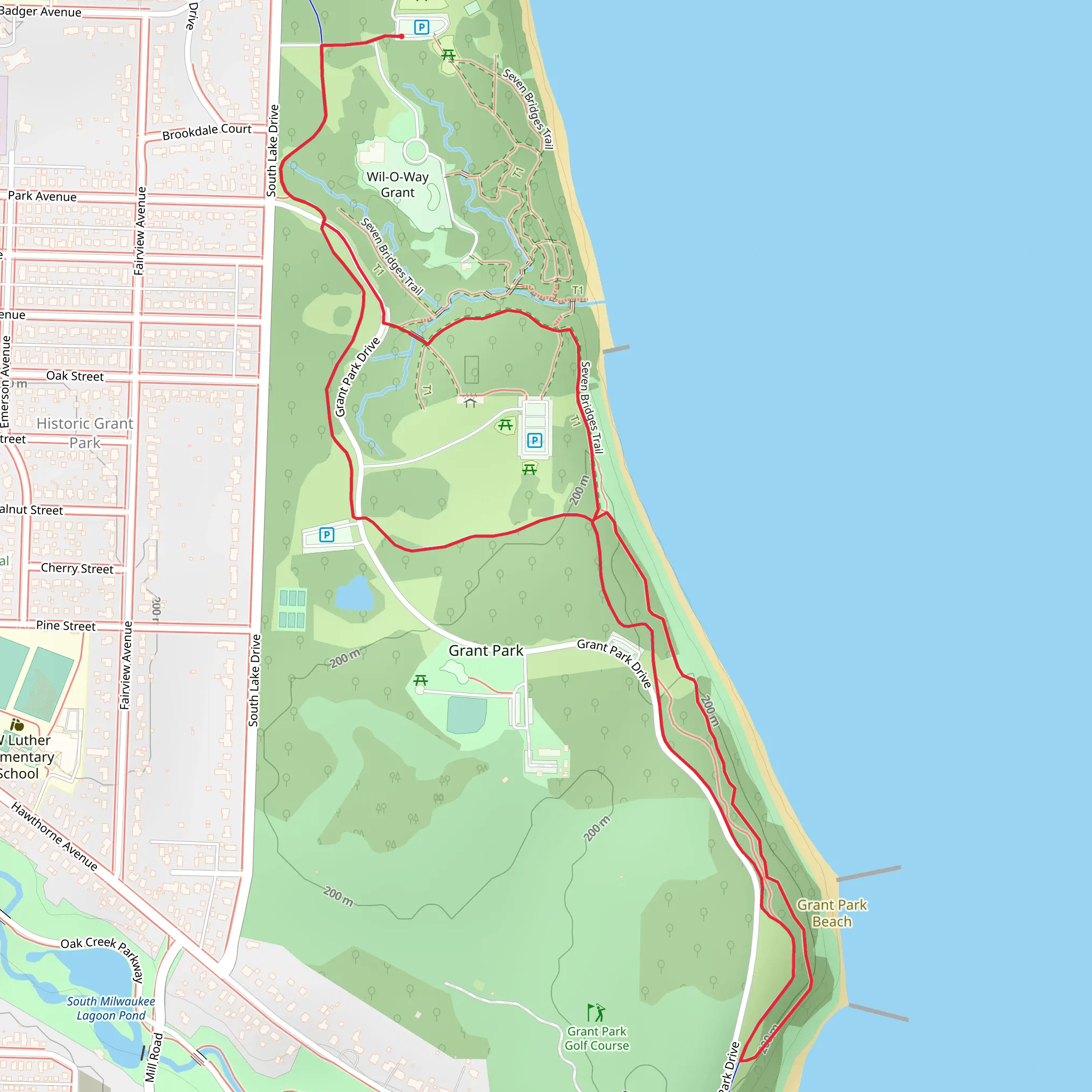 Grant Park Loop mobile static map