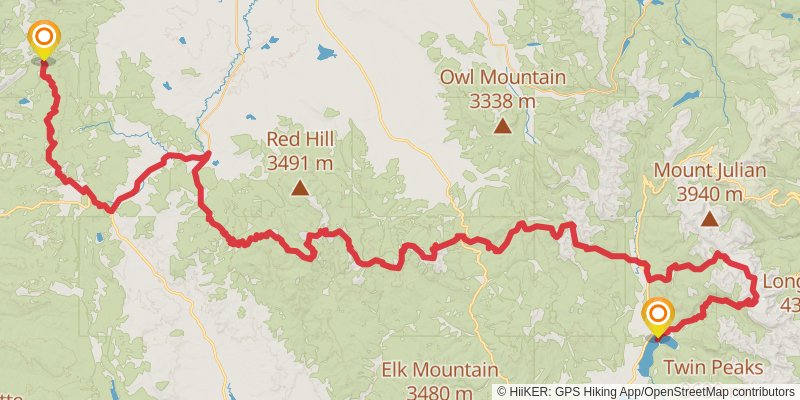 Continental Divide Trail stage 19 Map