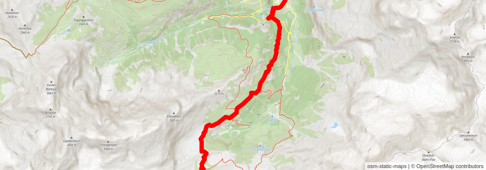 Stechelberg - Oberhorn Lake stage 2 Map