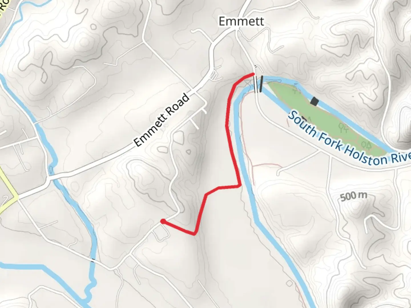 An image depicting the trail Emmett Trail and its surrounding area.