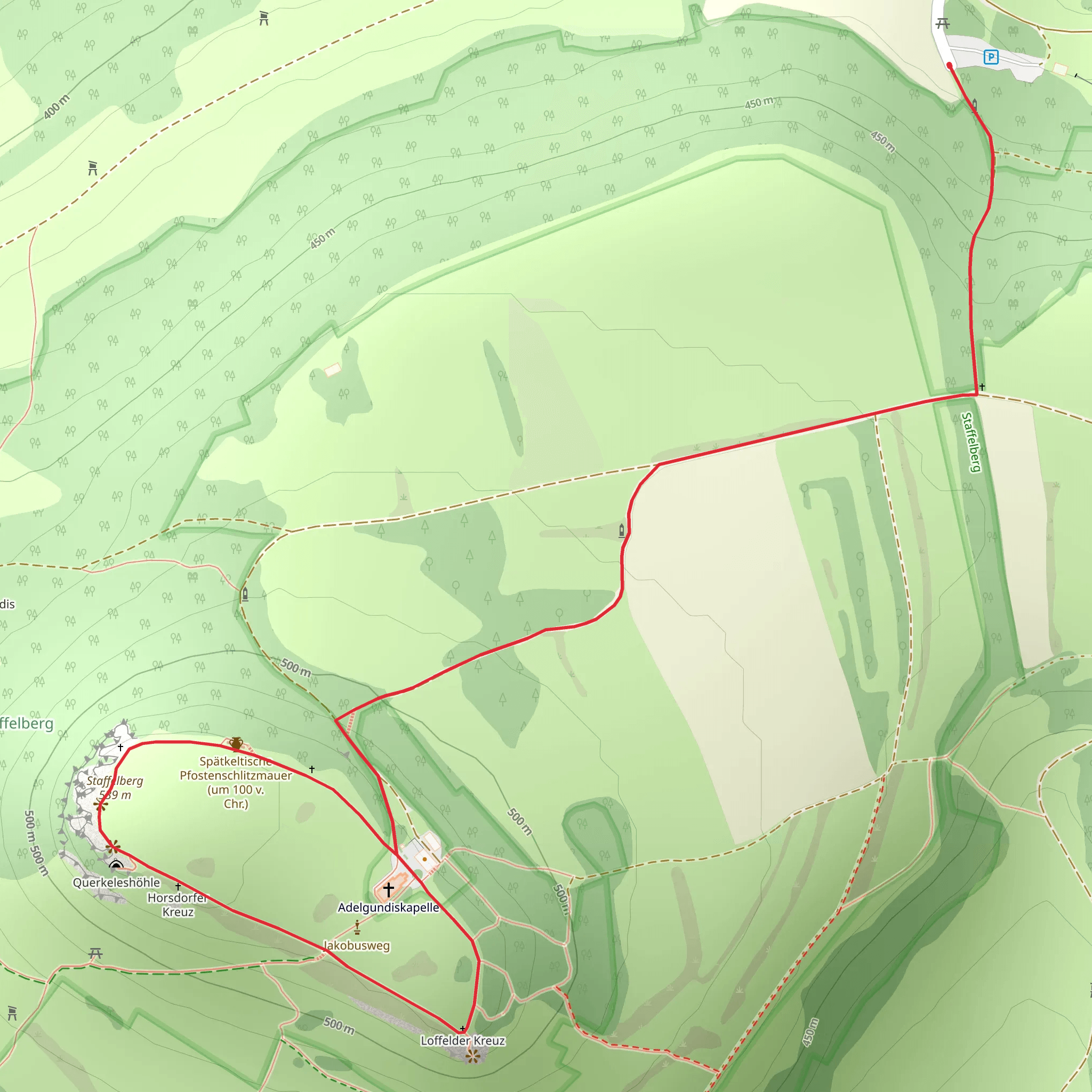 Staffelberg Loop mobile static map