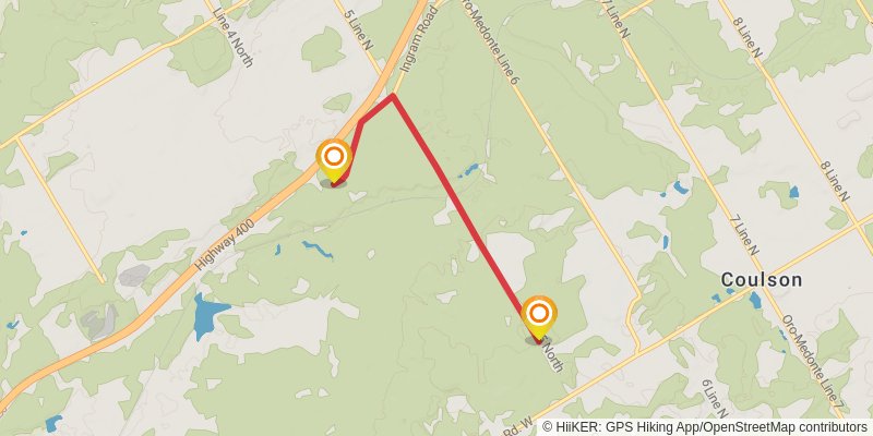 Ganaraska Trail alt 4 Map