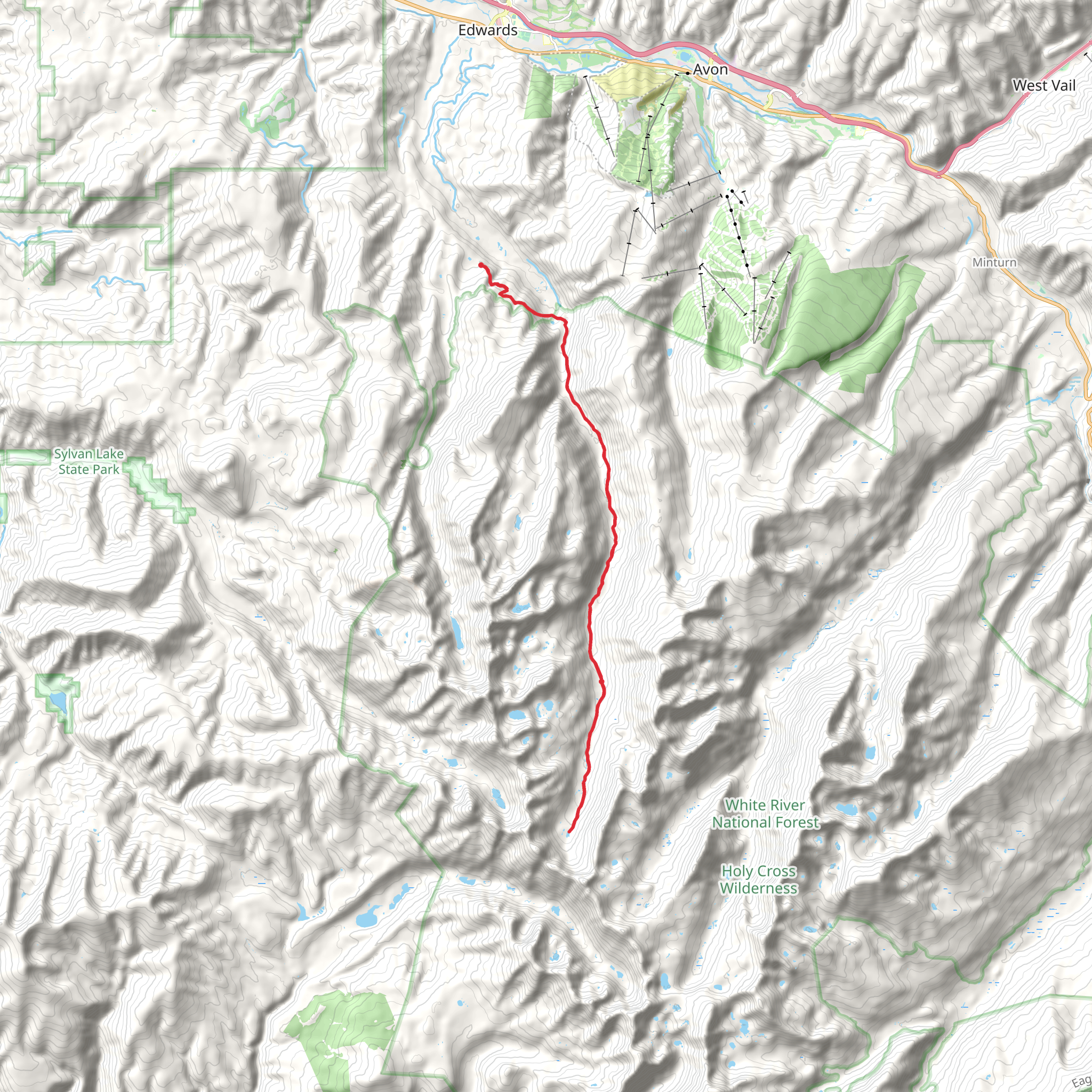 East Lake Creek Trail mobile static map