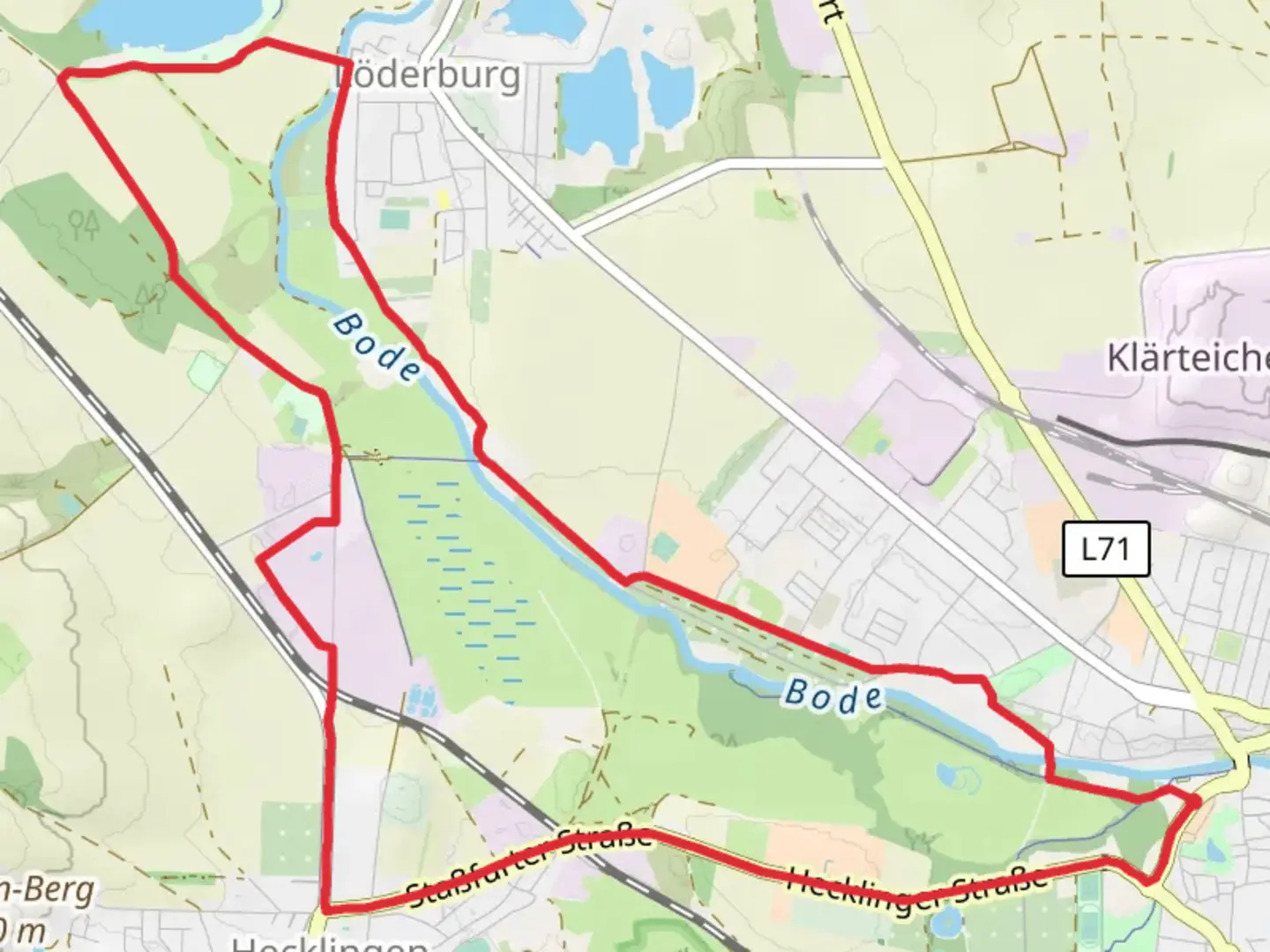 An image depicting the trail Gänsefurth Loop and its surrounding area.