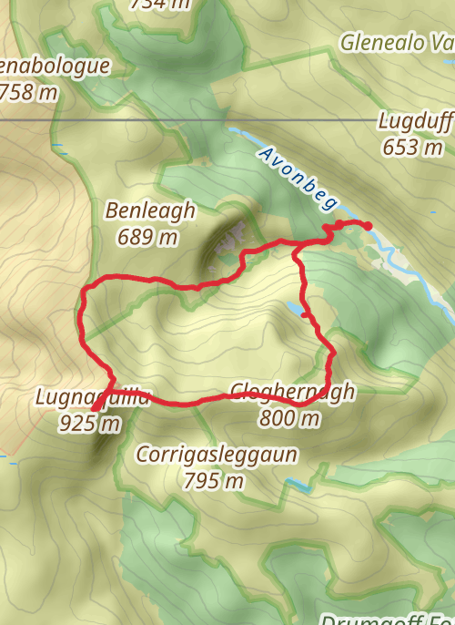 County Wicklow Hiking mobile static map