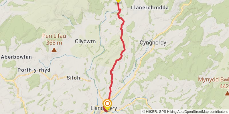 Cambrian Way stage 12 Map