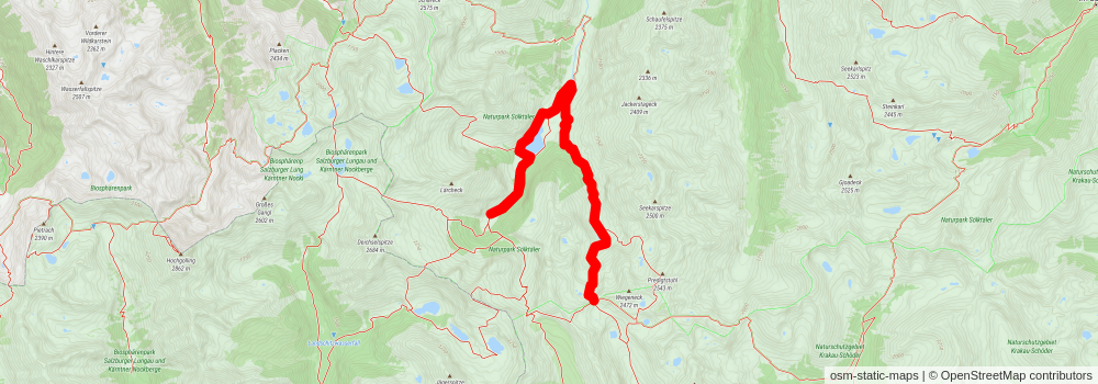 Schladminger Tauern High Trail stage 5 Map