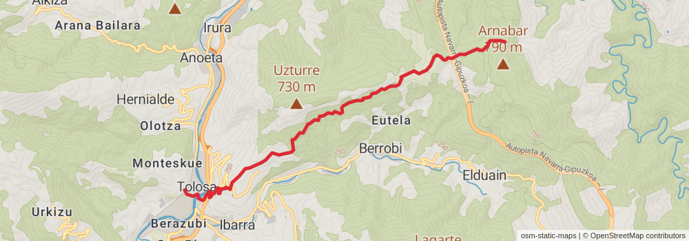 GR 285 Mendibai stage 5 Map