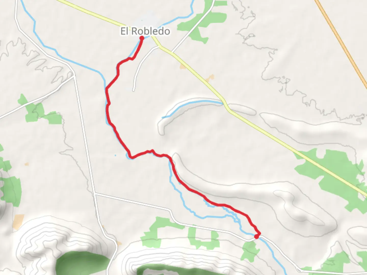 An image depicting the trail El Robledo - The Houses of the River PR CR 41 and its surrounding area.