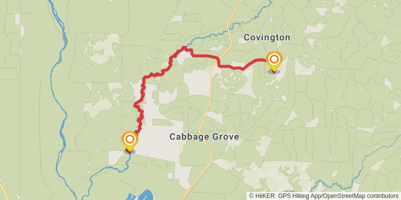 Florida National Scenic Trail stage 28 Map