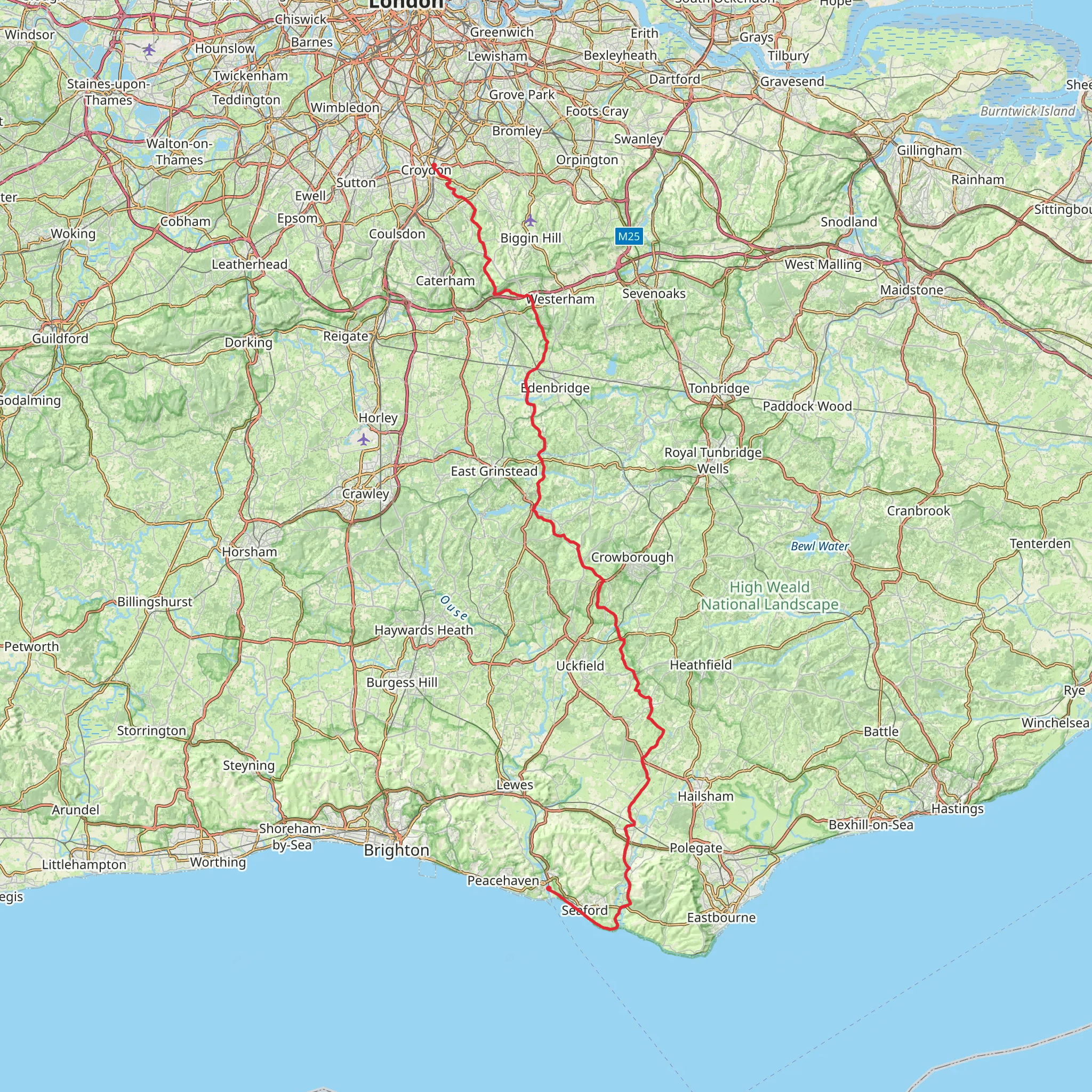 Vanguard Way mobile static map