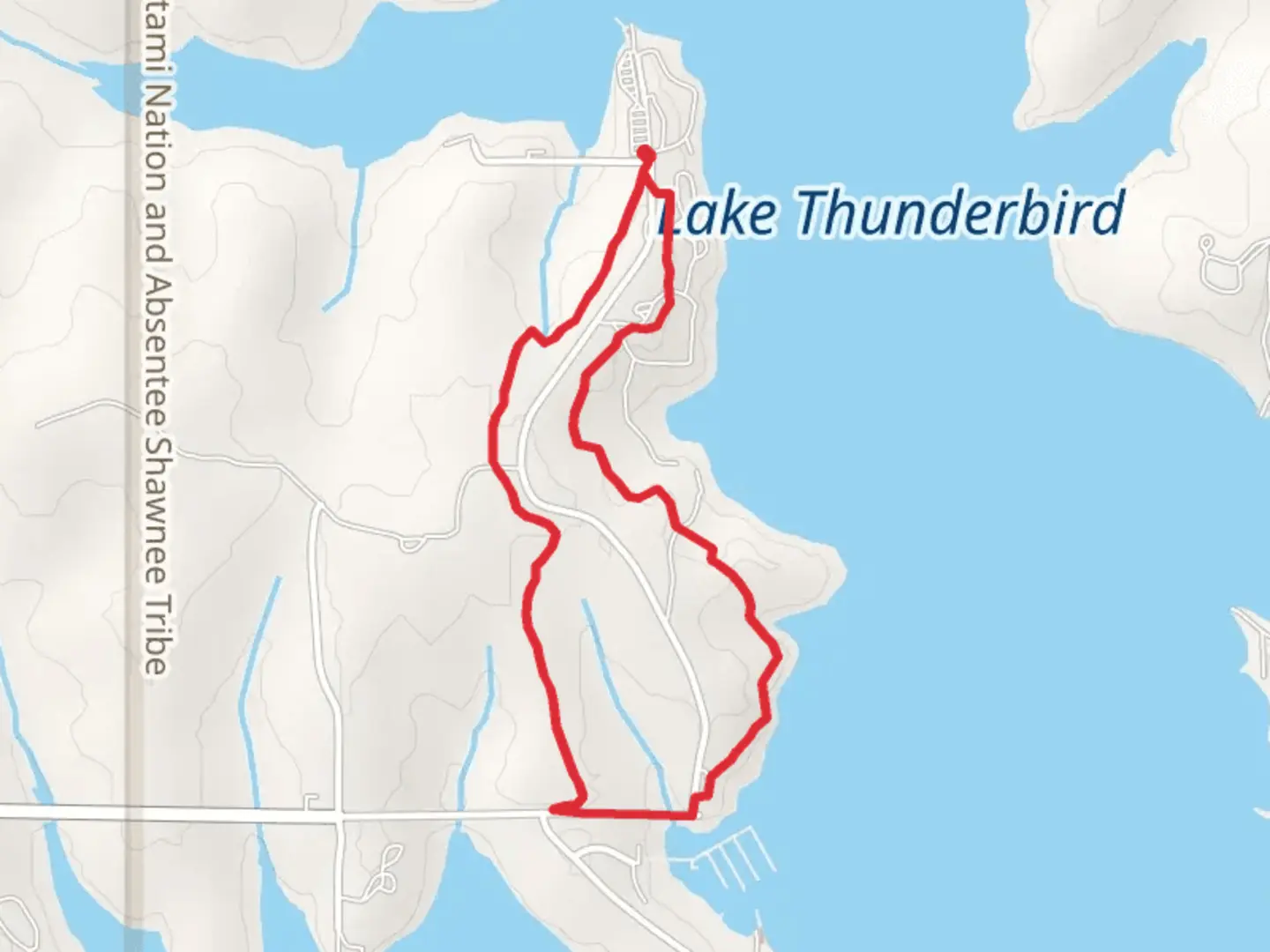 An image depicting the trail Indian Point Hiking Loop Trail and its surrounding area.