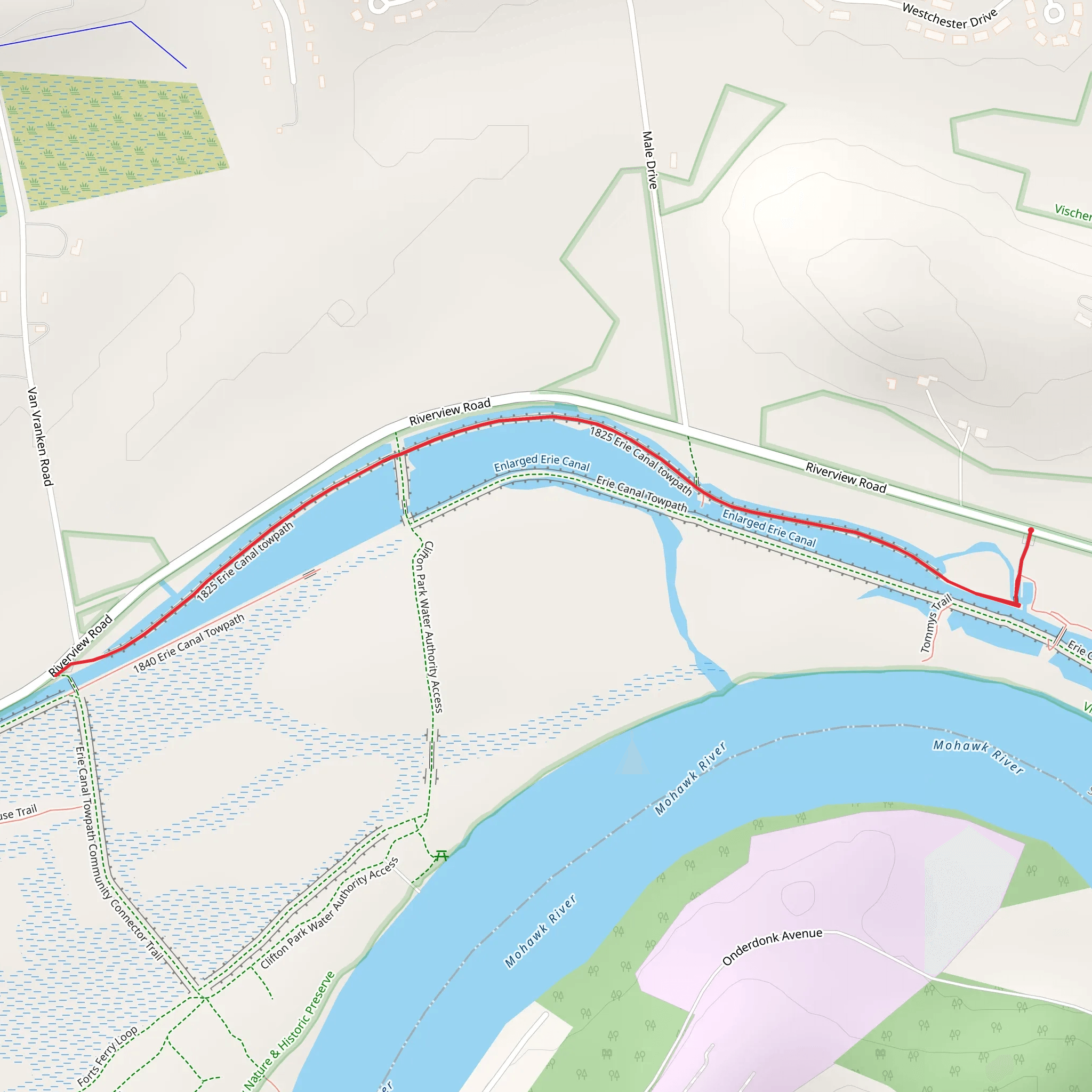Erie Canal Path mobile static map