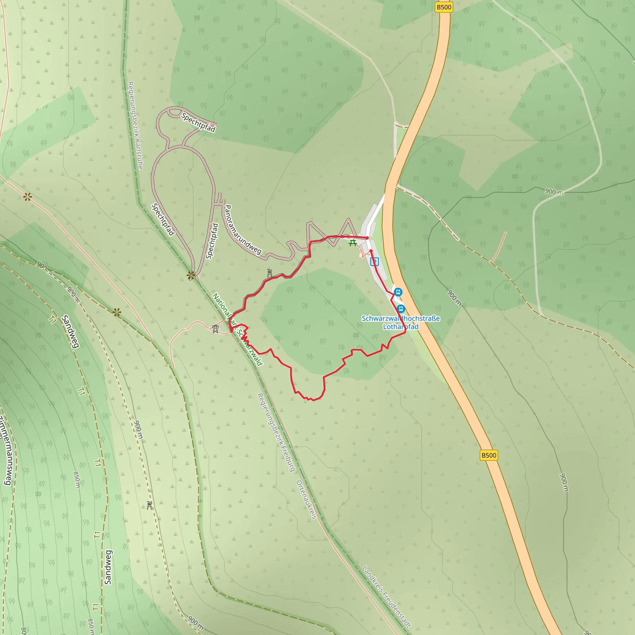 Lotharpfad Loop mobile static map