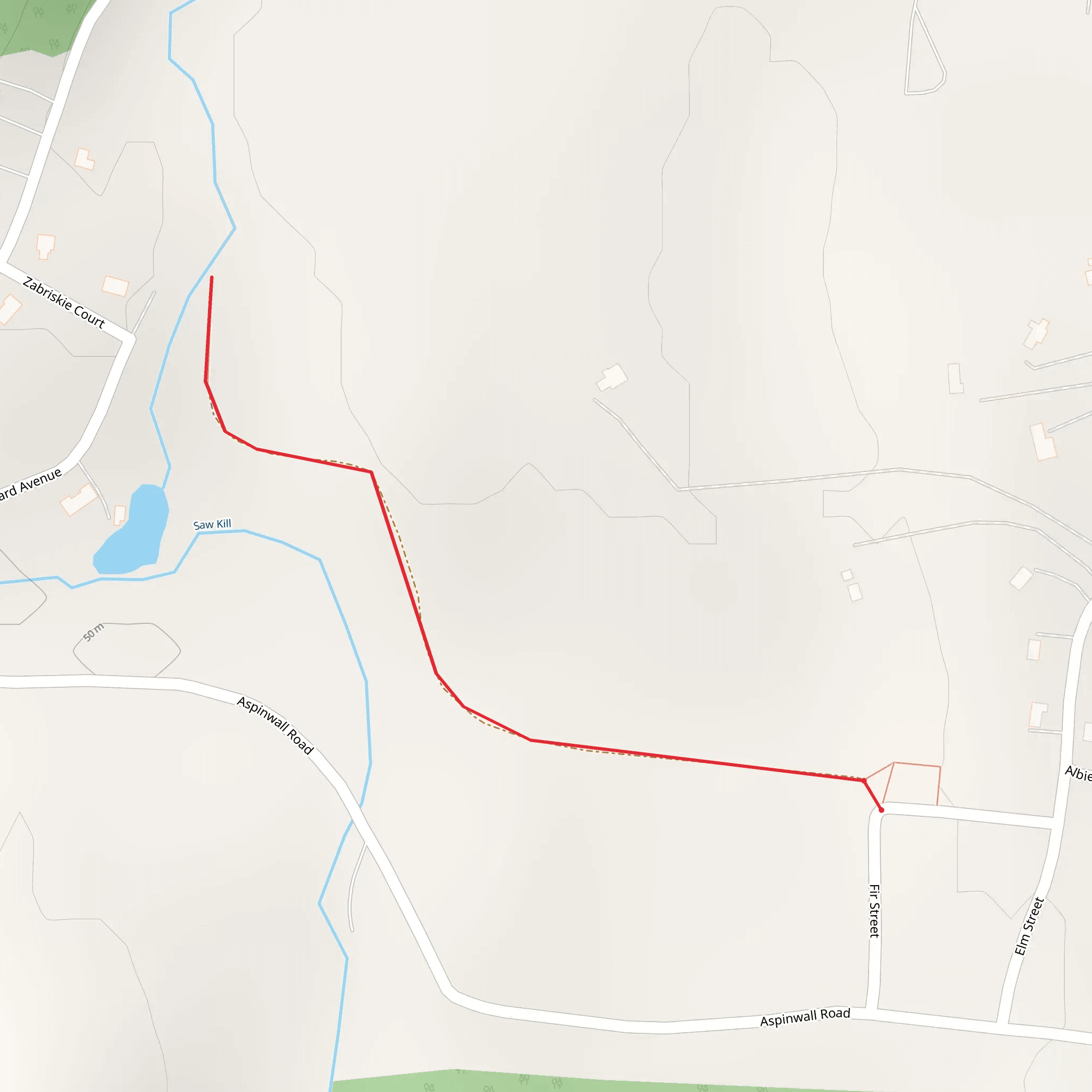 Fir Street Trail mobile static map