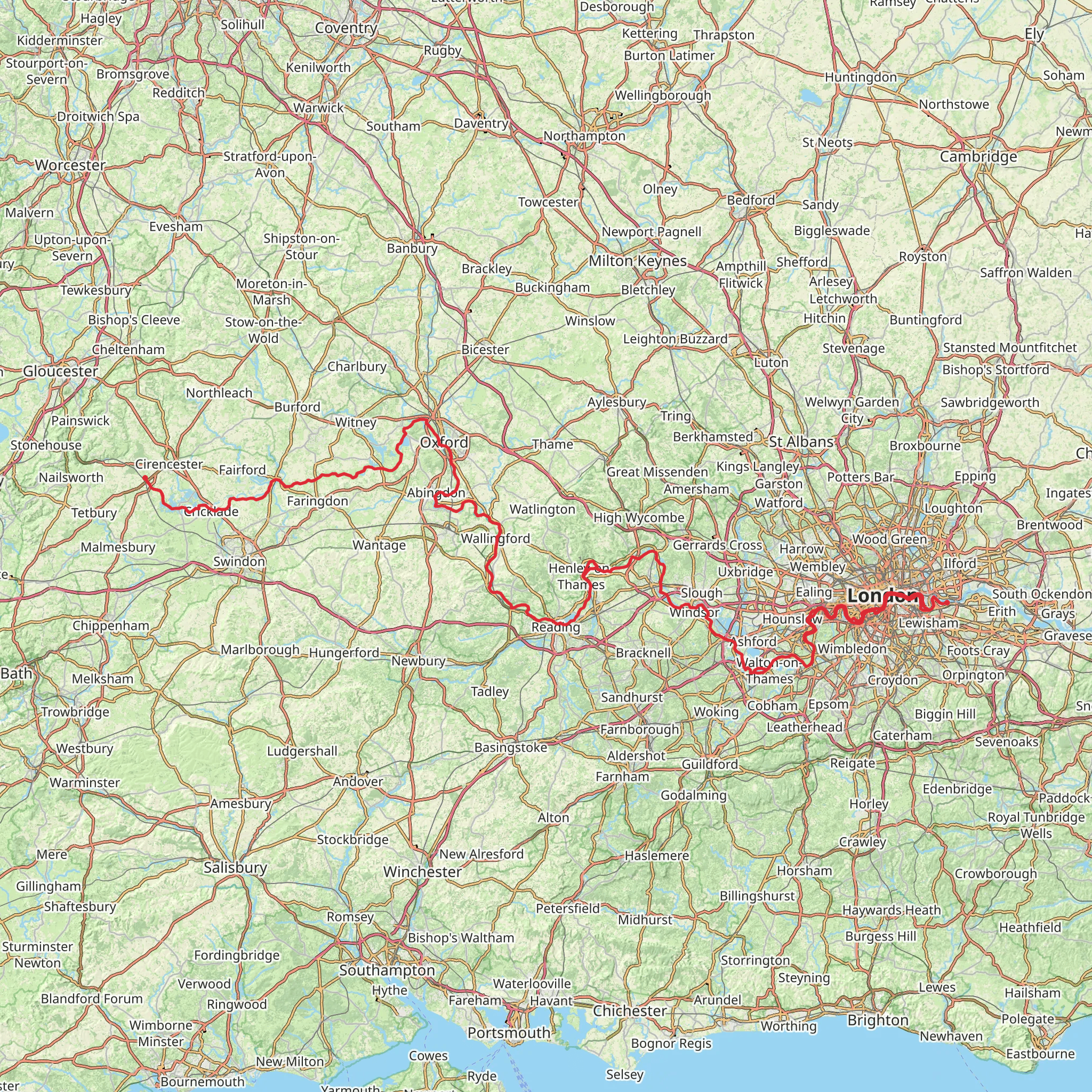 Thames Path mobile static map