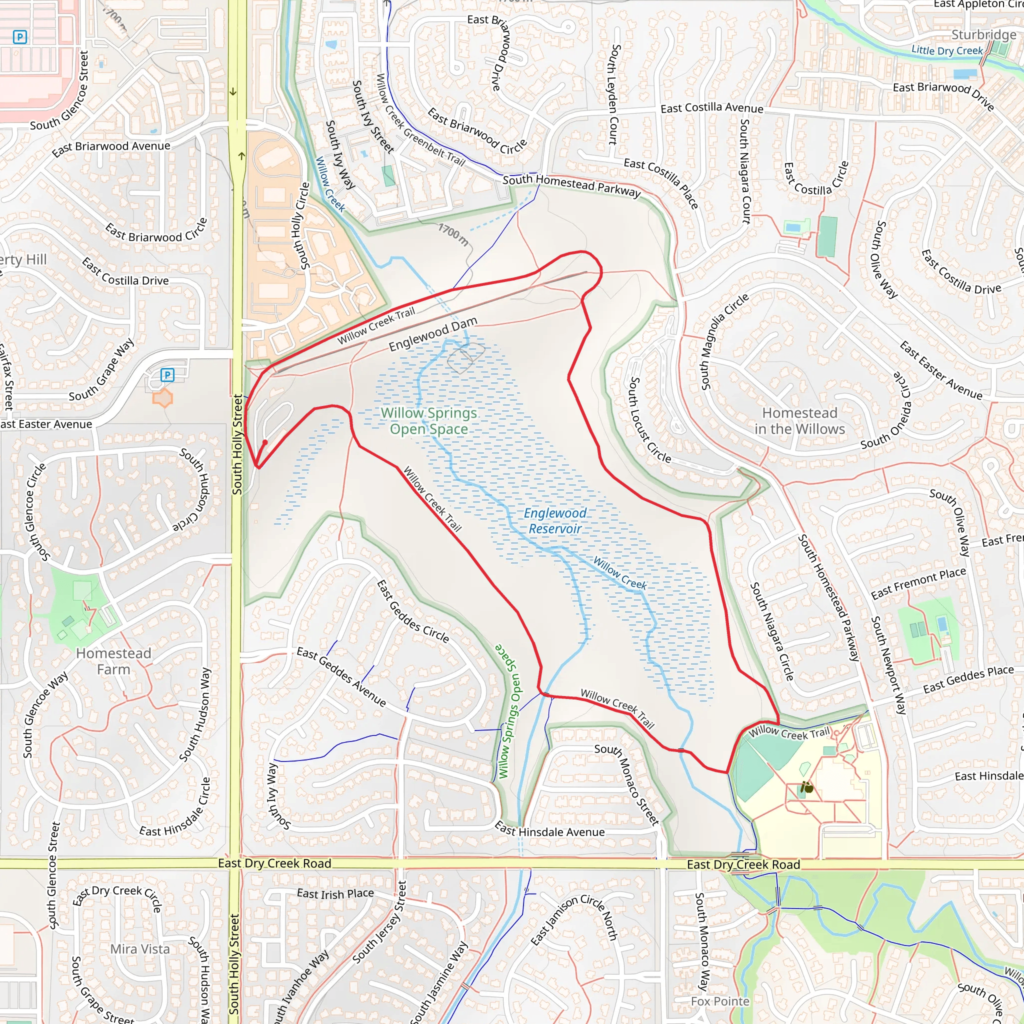 Willow Creek Loop Trail mobile static map