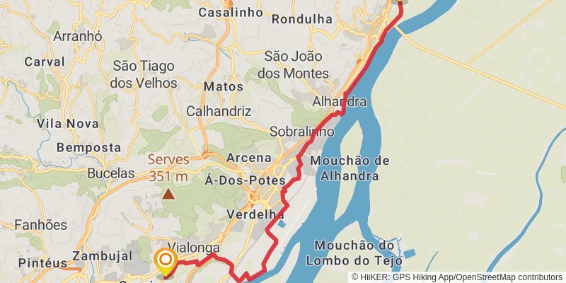 Camino Portugues stage 2 Map