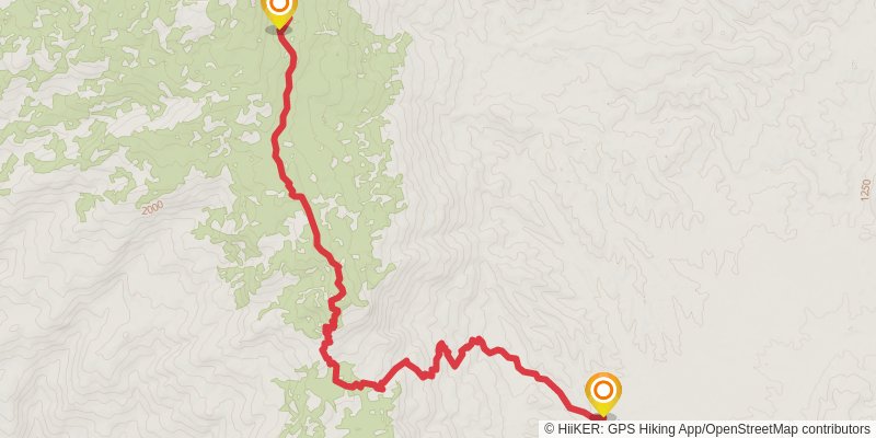 Deerhead Spring via Miller Creek and Heartbreak Ridge Trail stage 2 Map