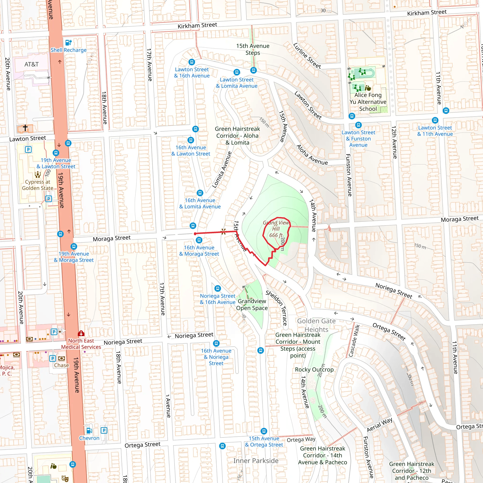 Grand View Hill Loop mobile static map