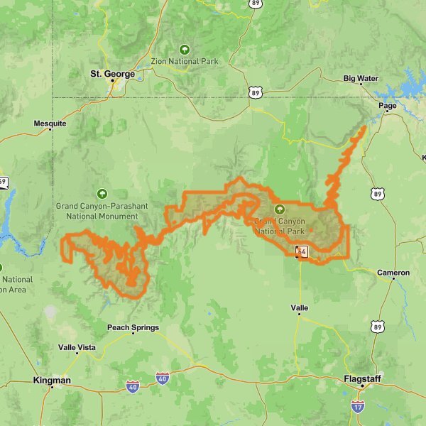 Grand Canyon mobile static map