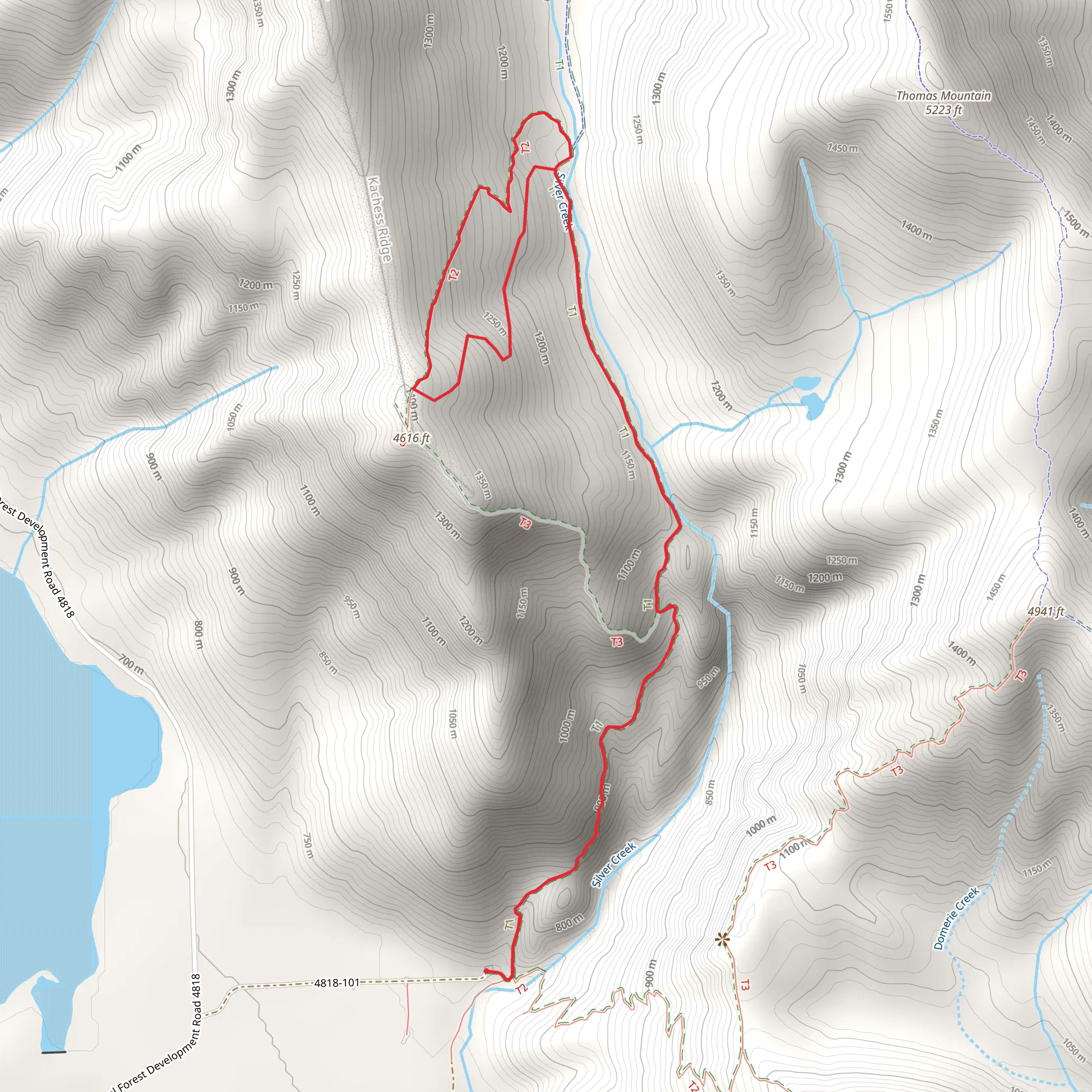 Kachess Beacon Loop Trail via Kachess Ridge Trail mobile static map