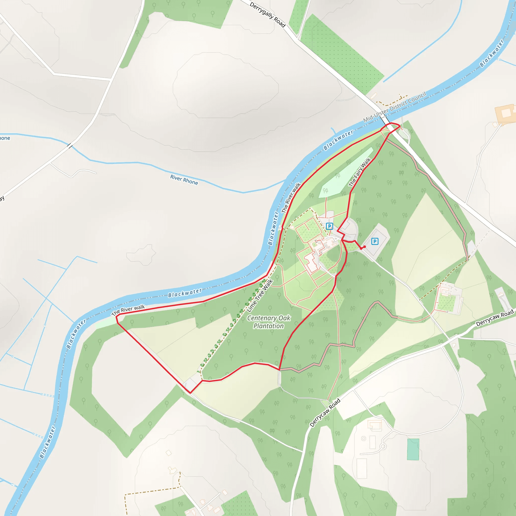 Argory Blackwater River Walk mobile static map