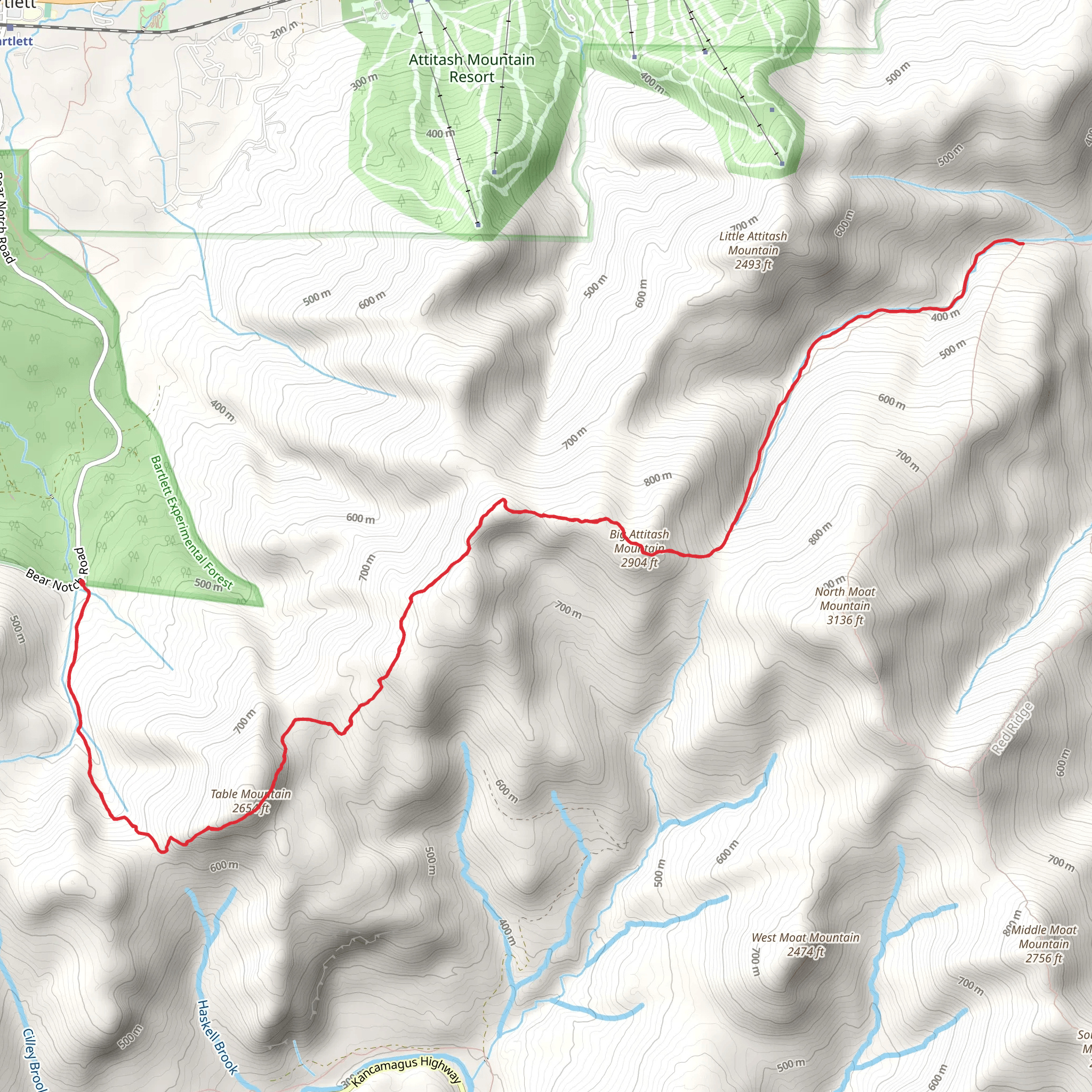 Attitash Trail mobile static map