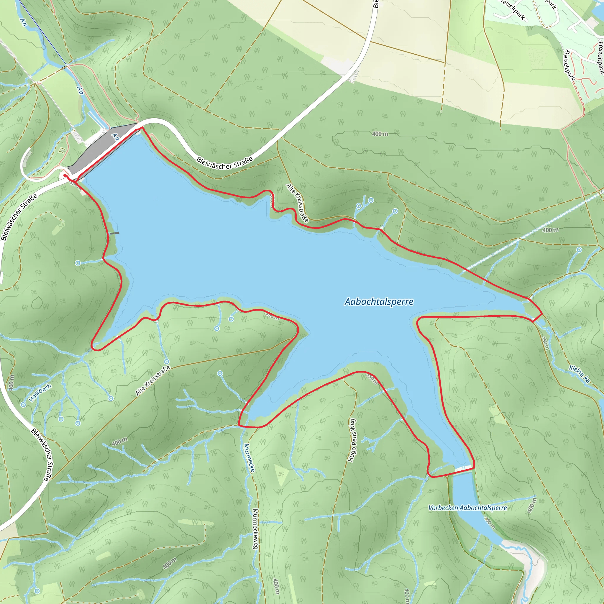 Aabach Talsperre Loop mobile static map