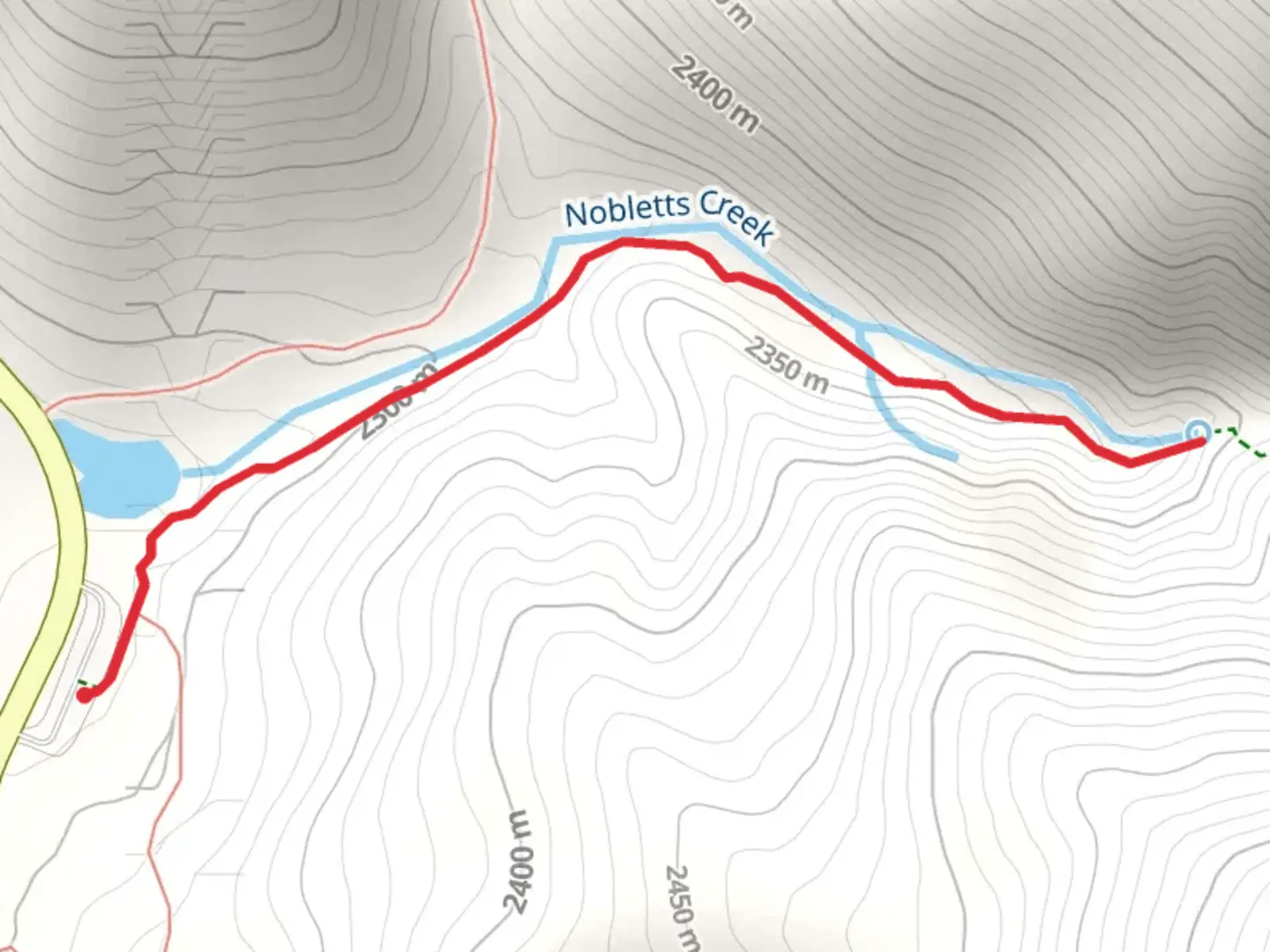 An image depicting the trail Nobletts Creek Trail and its surrounding area.