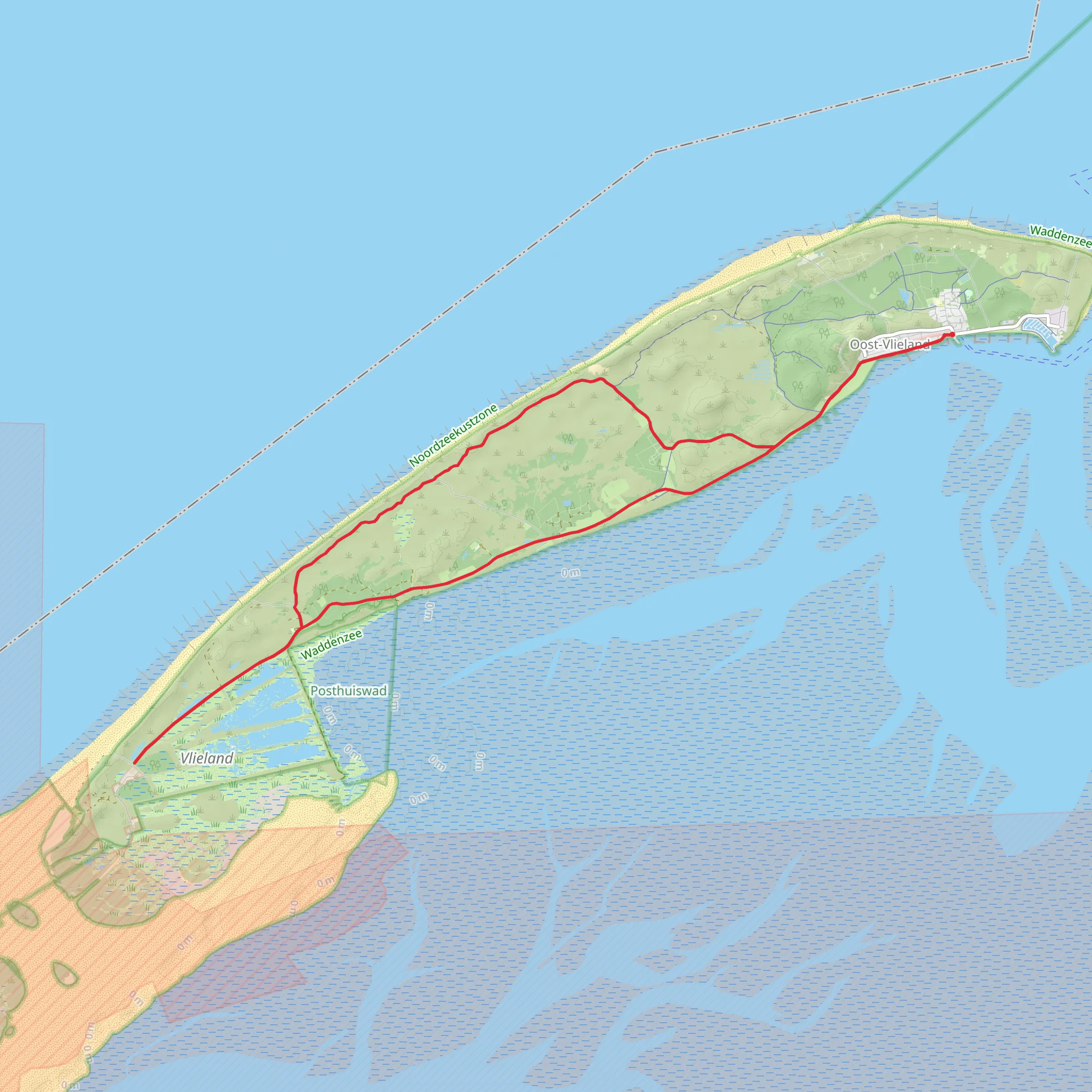 Oude Post Weg and Veenpad via Boomenland and Meeuwenvallei mobile static map
