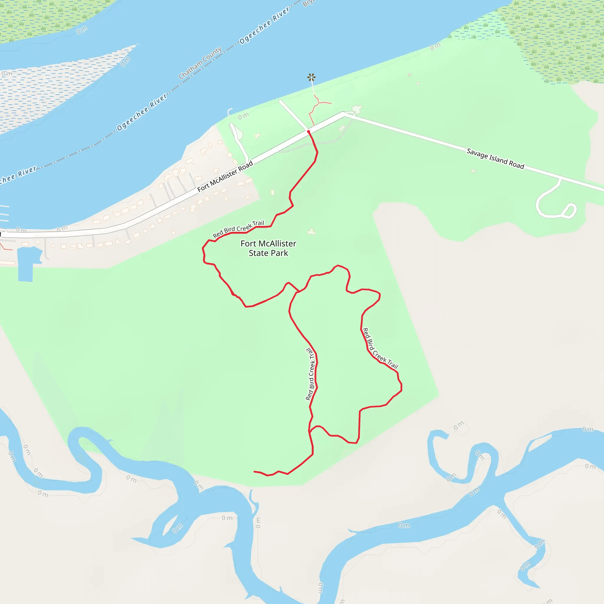 Red Bird Creek Loop Trail mobile static map