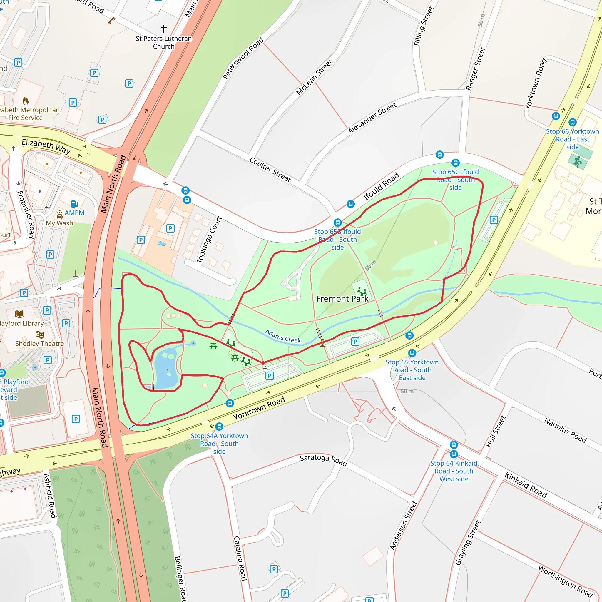 Fremont Park Long Trail mobile static map