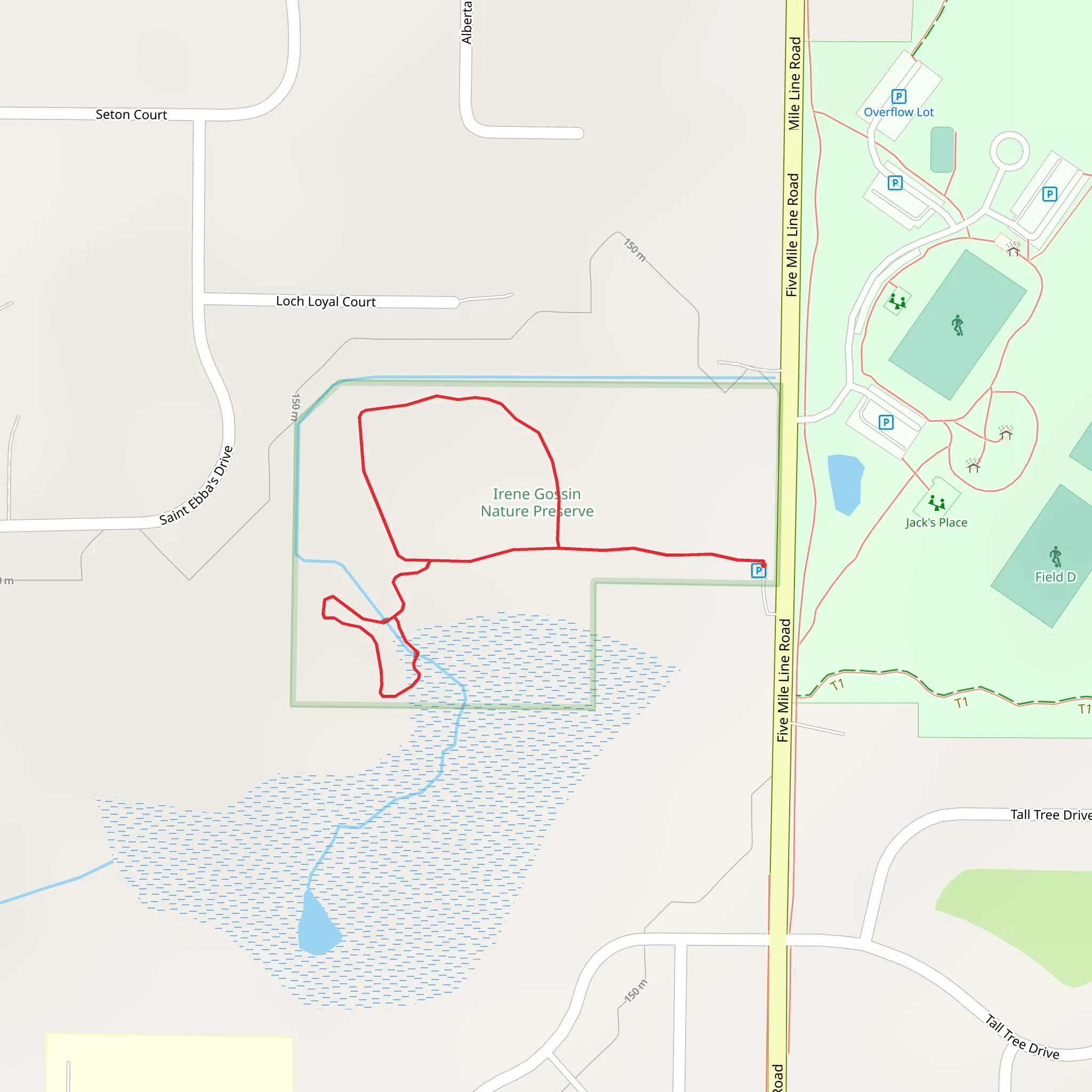 Five Mile Line Road Loop mobile static map