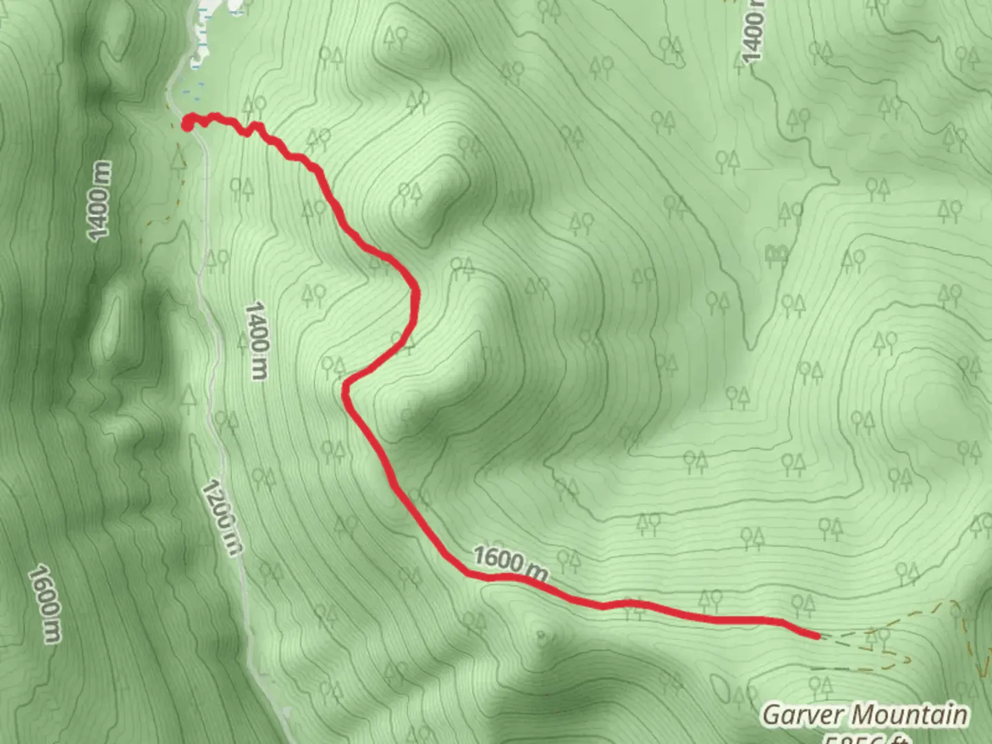 An image depicting the trail Garver Mountain Trail and its surrounding area.