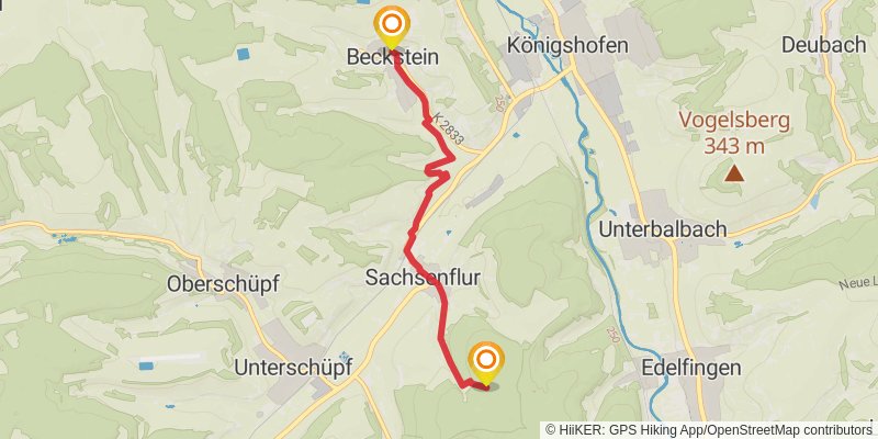 Panoramawanderweg Taubertal alt 4 Map