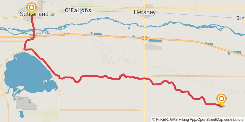American Discovery Trail North Route stage 196 Map