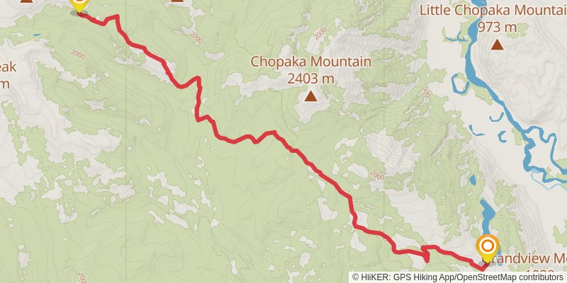 Pacific Northwest Trail stage 63 Map