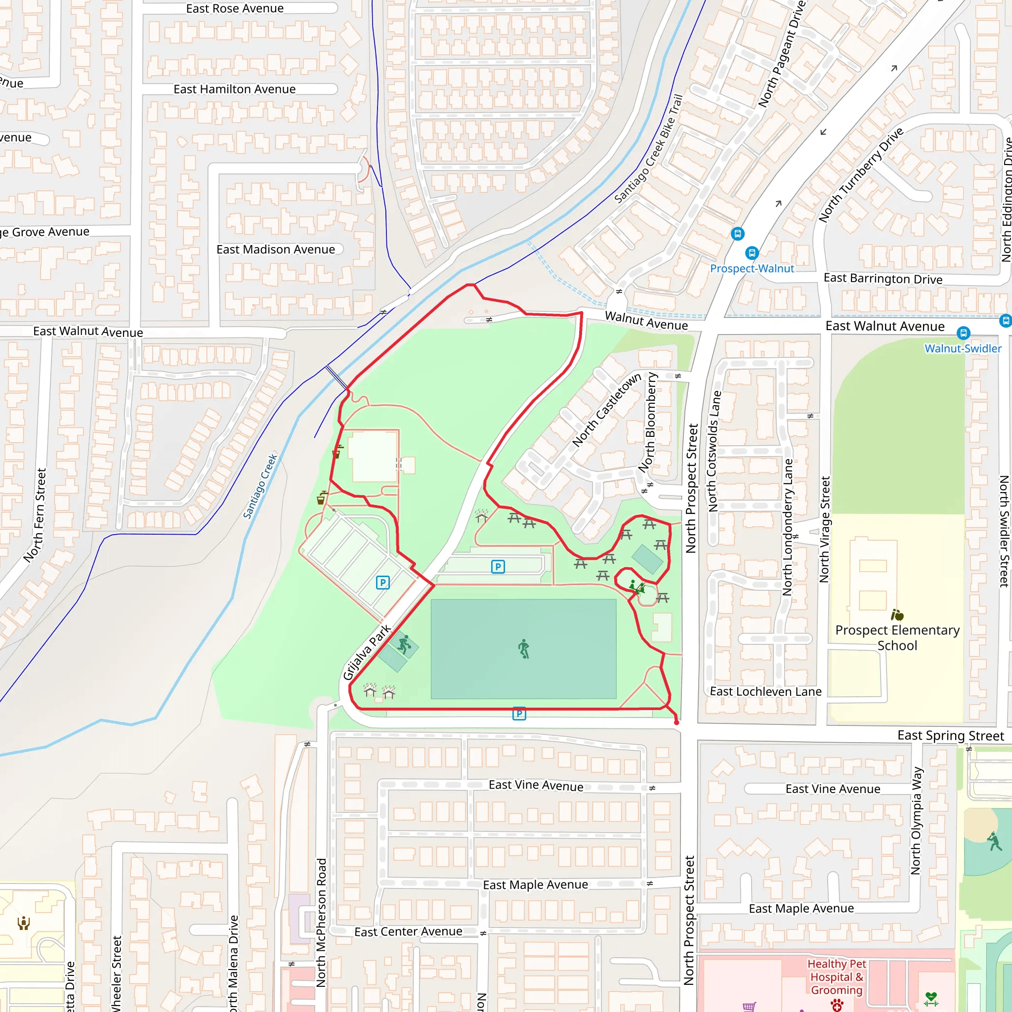 Grijalva Park Loop mobile static map