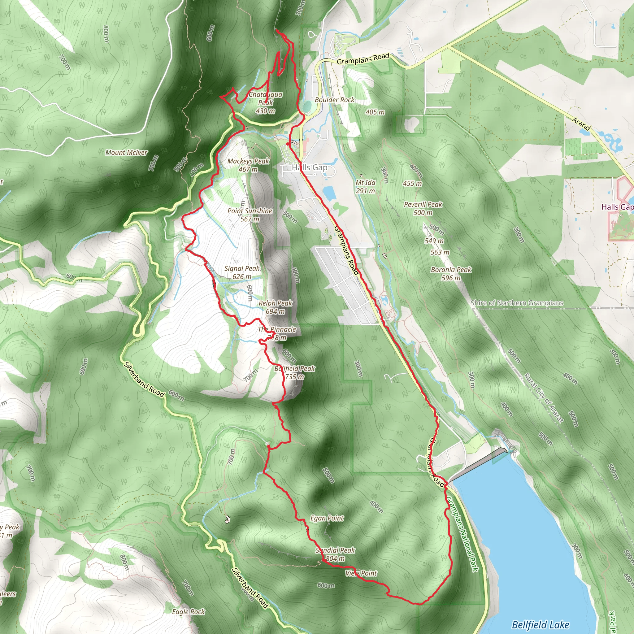 Wonderland Loop Trail mobile static map