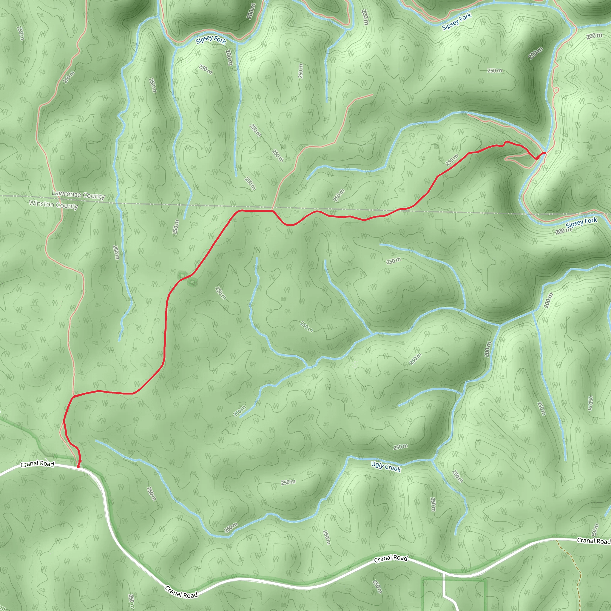 Randolph Wild Hiking Trail mobile static map
