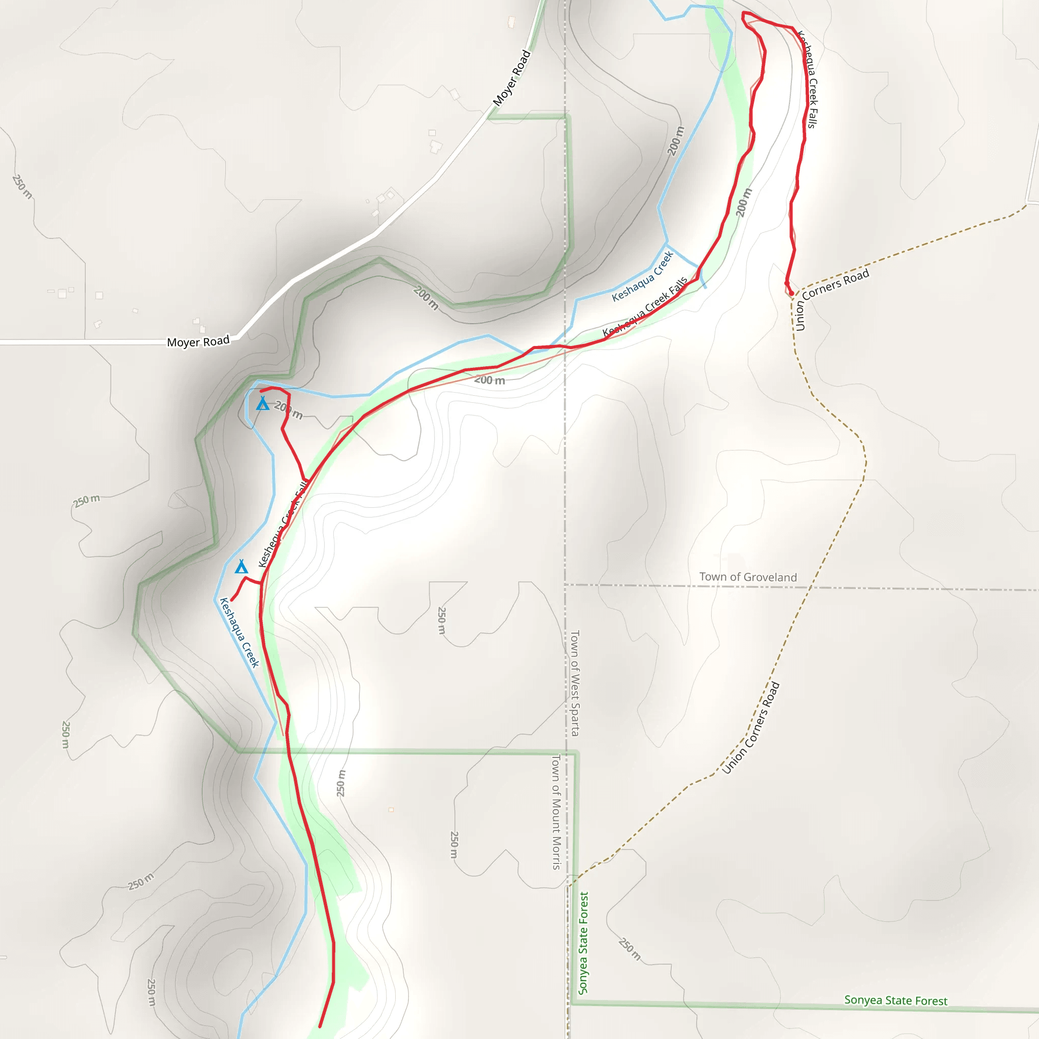 Keshequa Creek Falls mobile static map
