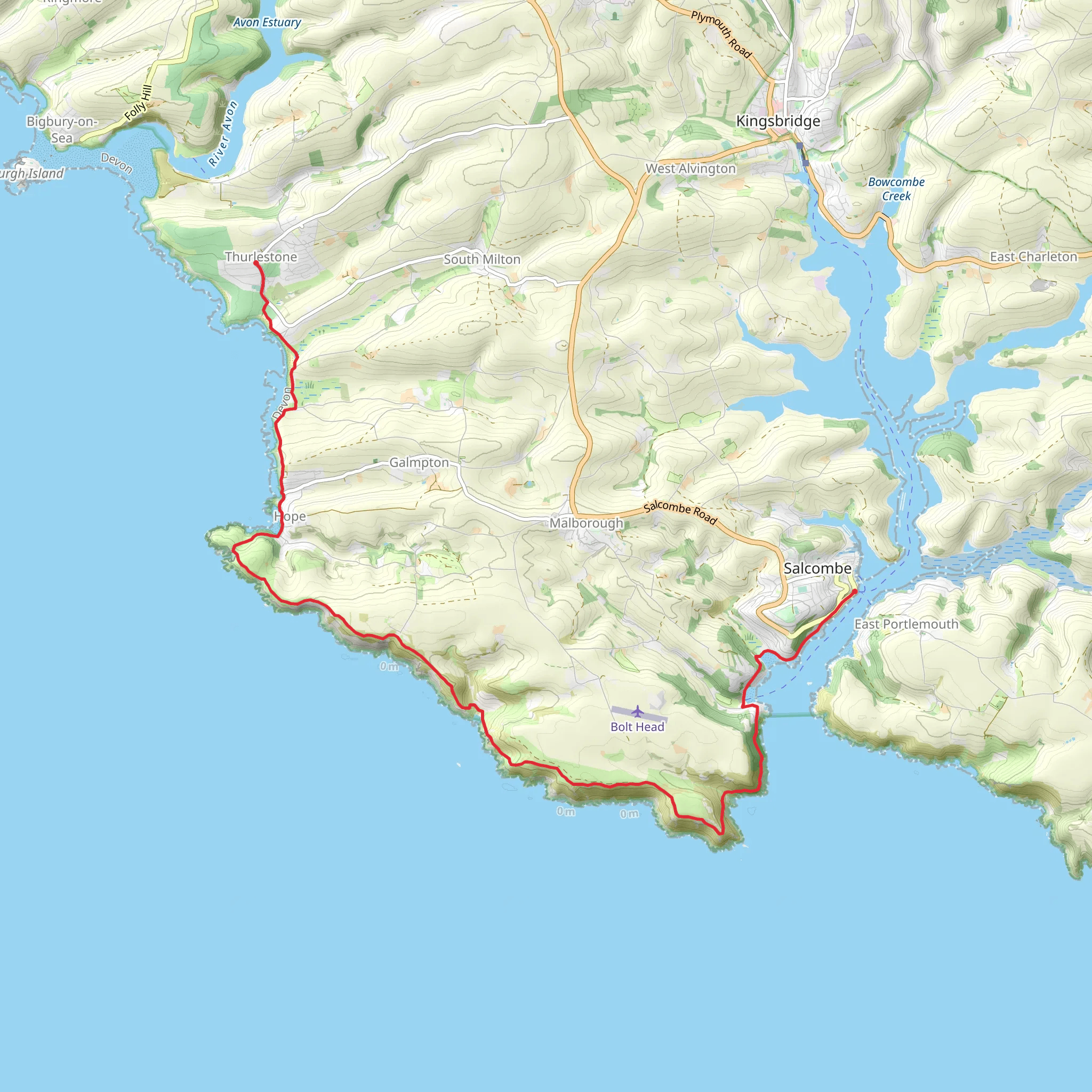 Salcombe to Thurlestone Walk mobile static map