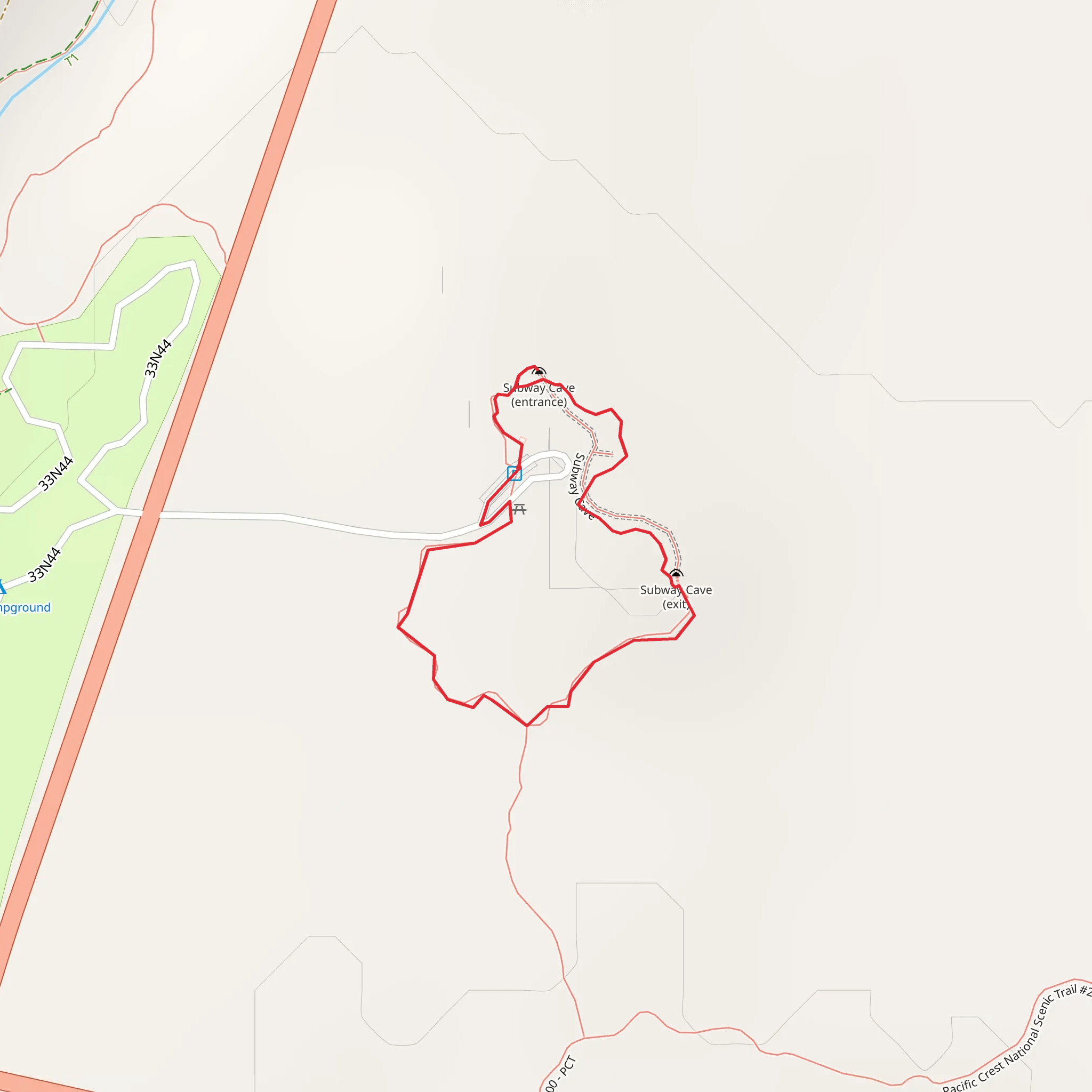 Subway Cave Loop mobile static map