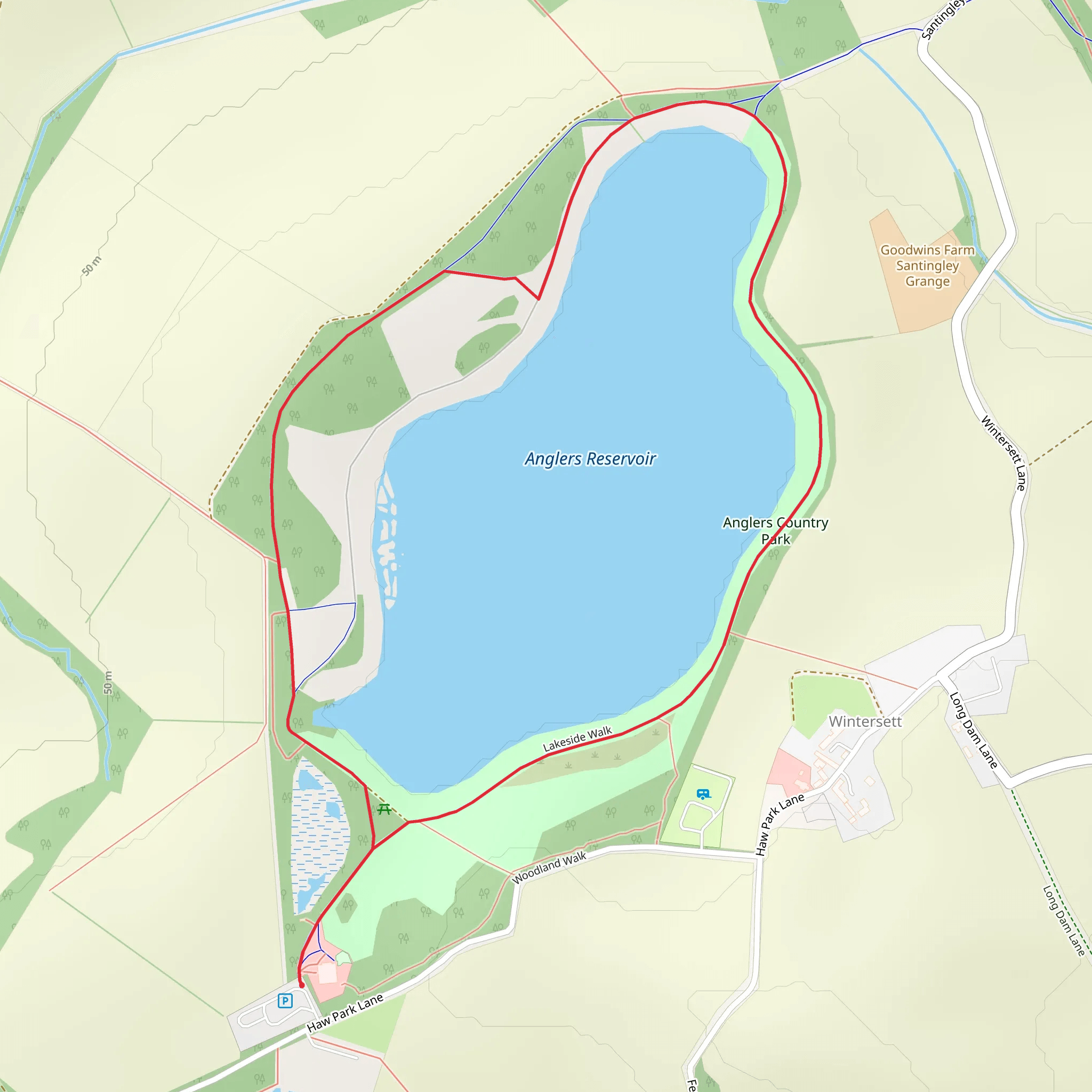 Anglers Reservoir Loop mobile static map