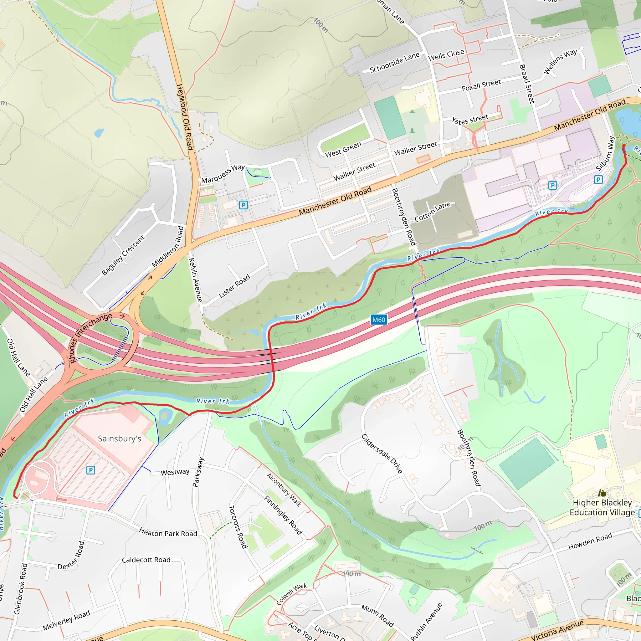 River Irk Streamside Walk mobile static map