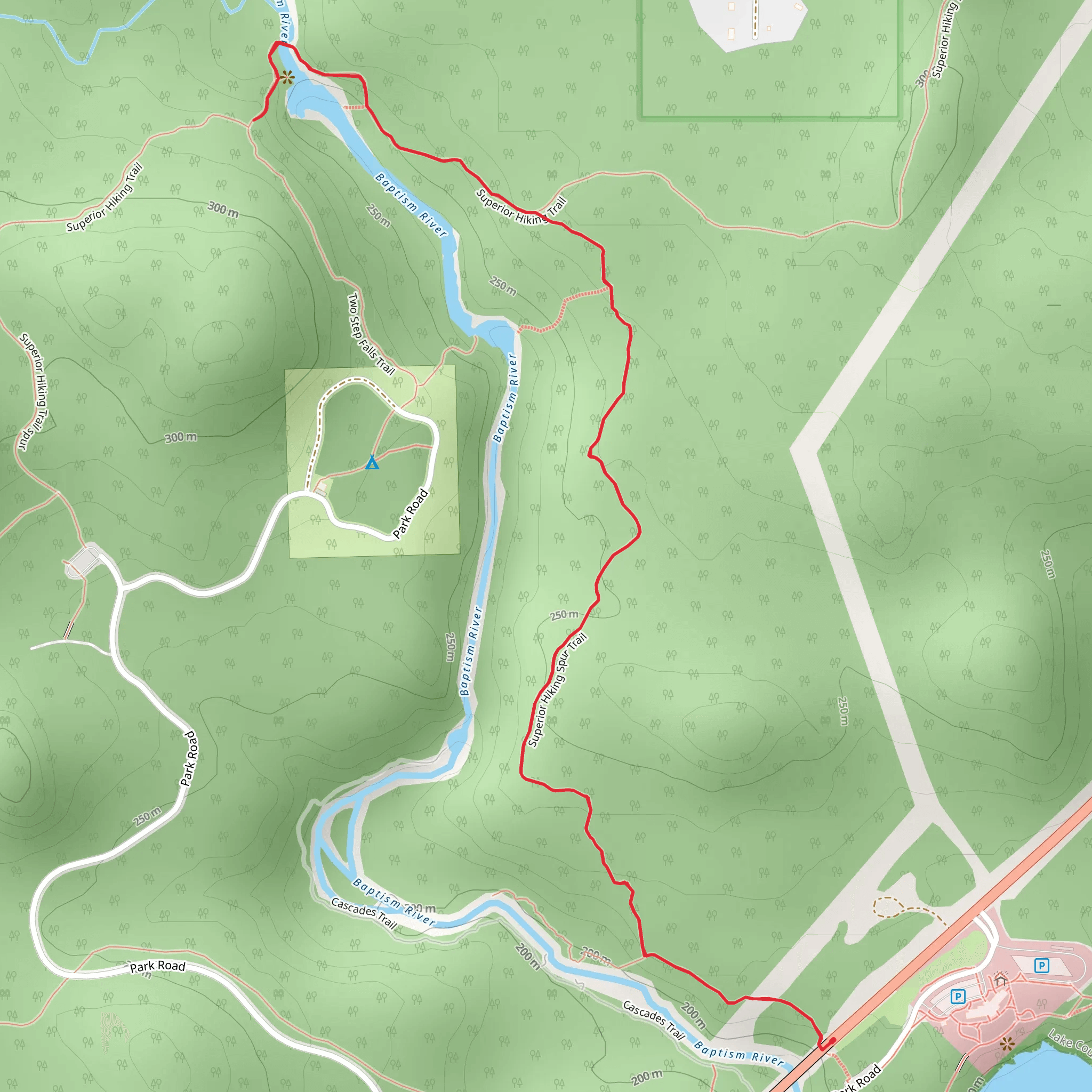 Superior Hiking Spur Trail mobile static map