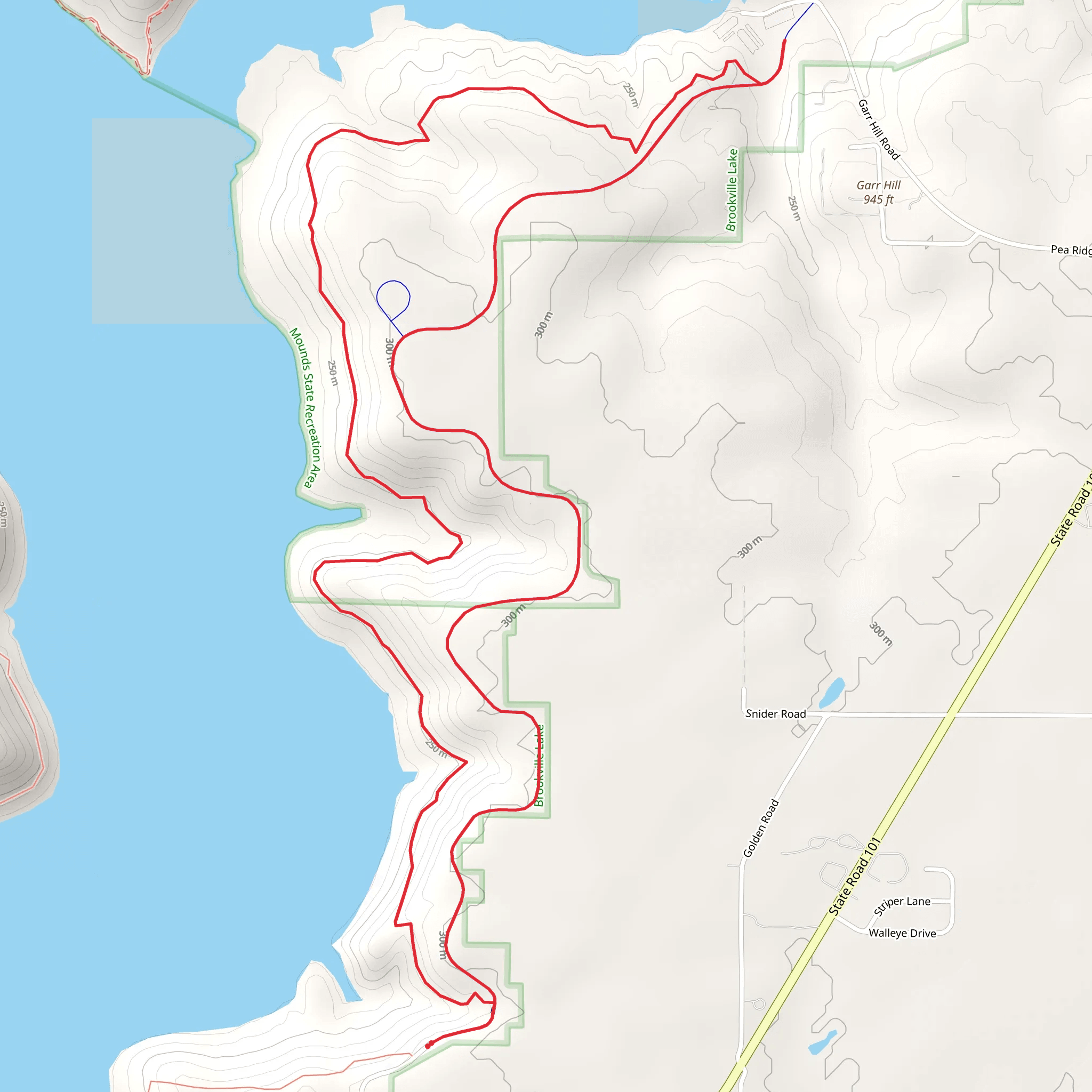 Scenic Trail and Woodland Trail Loop mobile static map