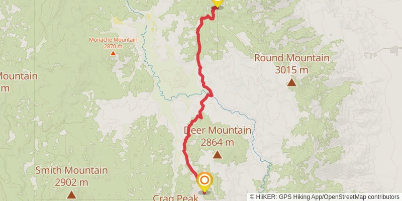 Pacific Crest Trail - Central California stage 7 Map